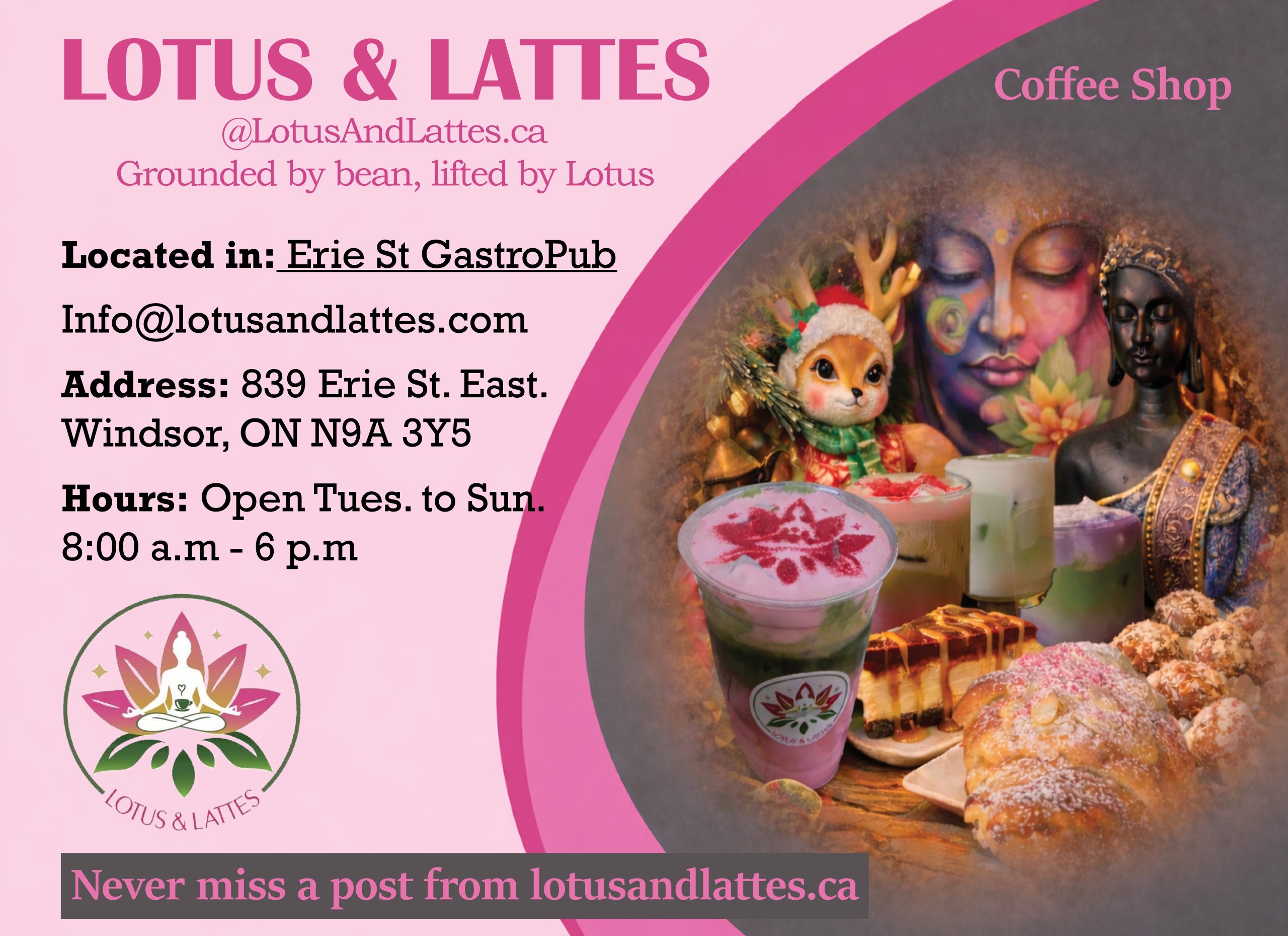 Great news — Lotus & Lattes is open!