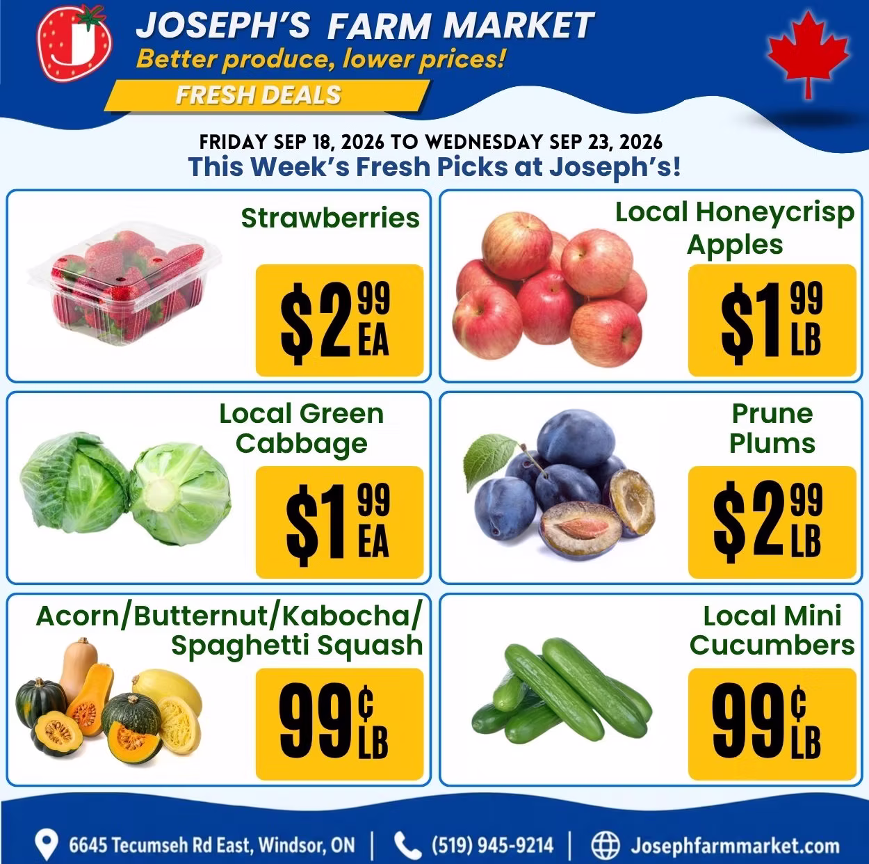 Fresh Savings at Joseph’s Farm Market – View the Latest Flyer | Friday Sep 18, 2026 to Wednesday Sep 23, 2026