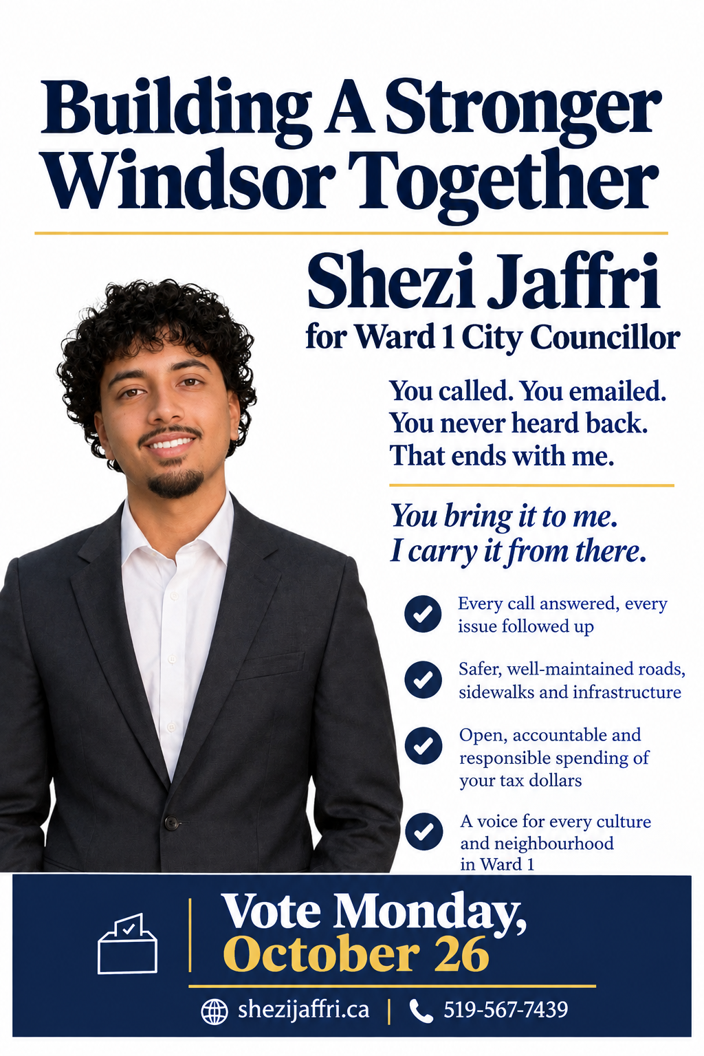 Shezi Jaffri for Ward 1 City Councillor – Building a Stronger Windsor Together